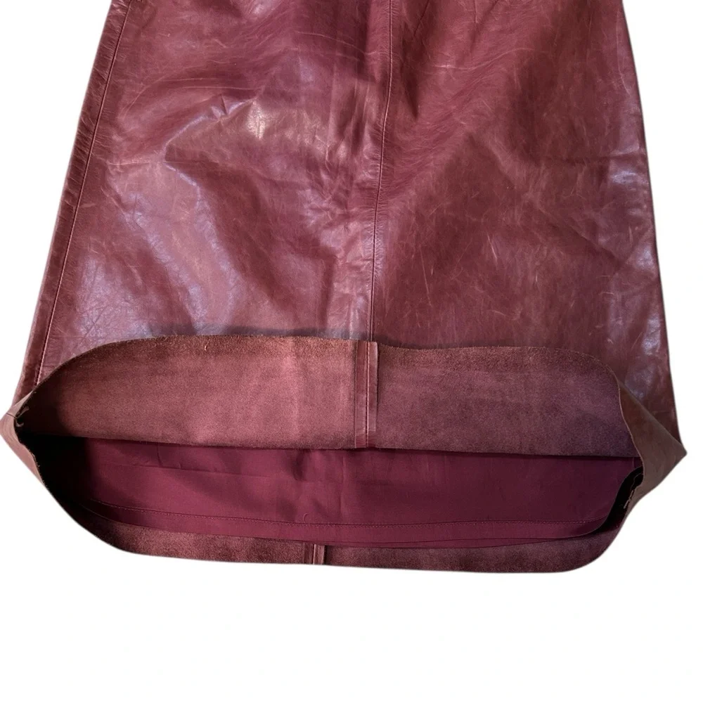 Vintage Banana Republic Real Leather Skirt, Holiday 2000 Y2K, Size 0